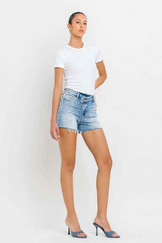 High Rise Criss Cross Shorts - Women's Collection - ONLINE ONLY