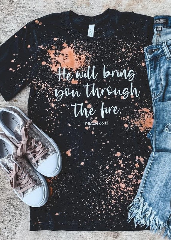 The Through the Fire Bleached Graphic Tee - Women's Collection & Curvy Collection - Online Only