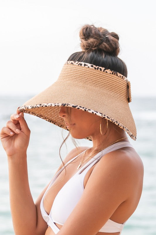 The Frances Leopard Bow Visor - Women's Accessories - ONLINE ONLY