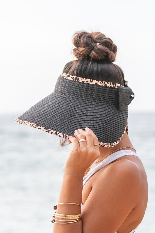 The Frances Leopard Bow Visor - Women's Accessories - ONLINE ONLY