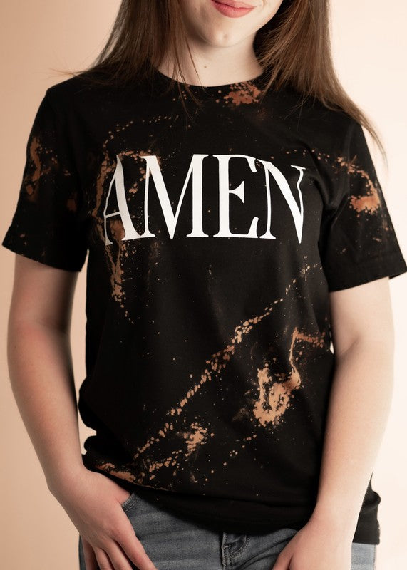 The Amen Bleached Graphic Tee - Women's Collection & Curvy Collection - Online Only