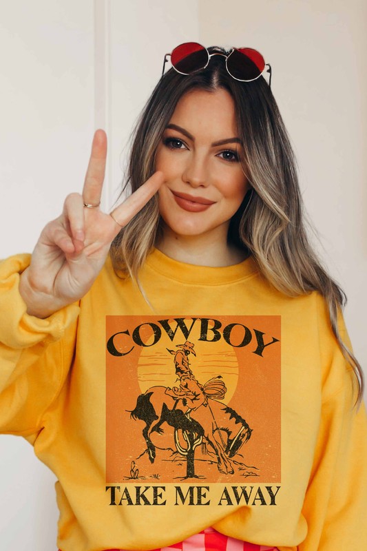 The Cowboy Take Me Away Graphic Sweatshirt - Women's Collection - Online Only