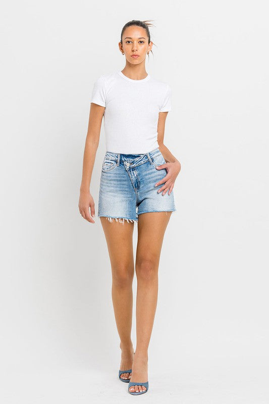 High Rise Criss Cross Shorts - Women's Collection - ONLINE ONLY