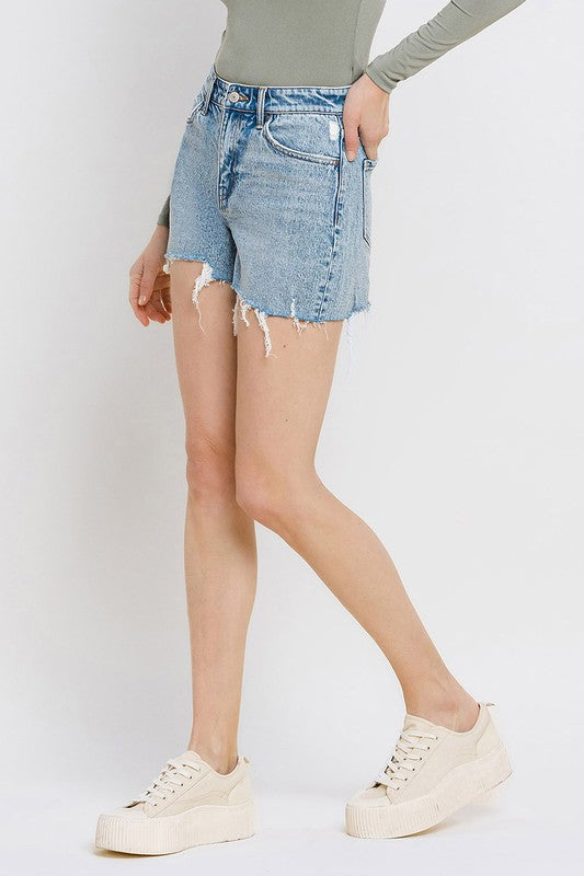 High Rise Raw Hem Shorts - Women's Collection - ONLINE ONLY