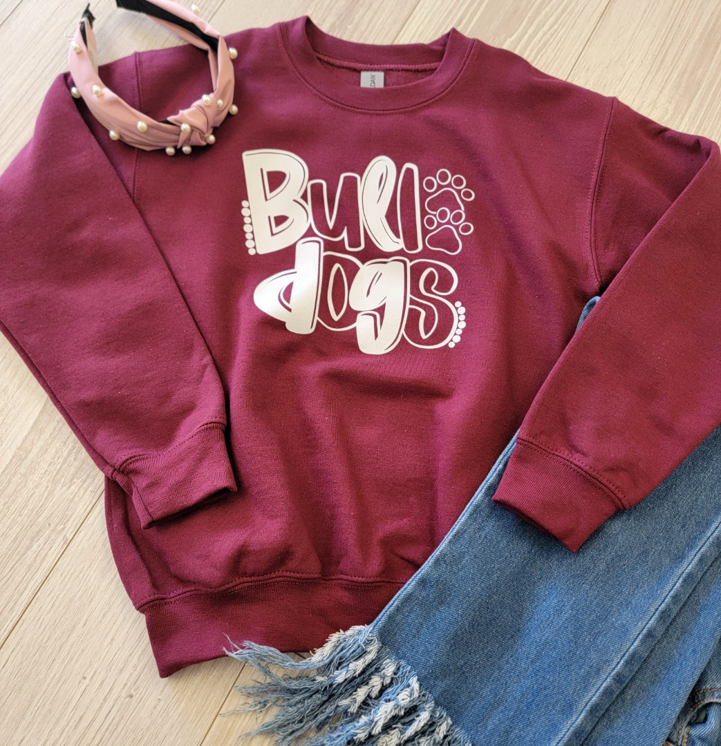 The Bulldogs Bubble Font Graphic - Girl's Collection - In Store & Online