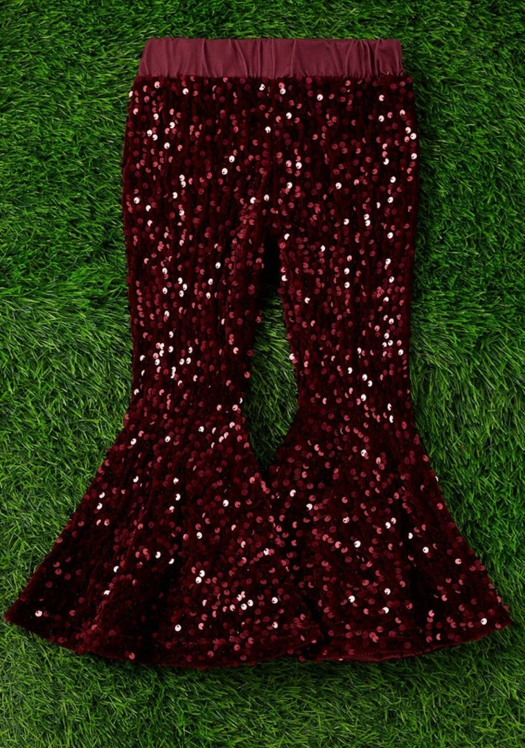 The Maroon Bling Flares - Girl's Collection - In Store & Online