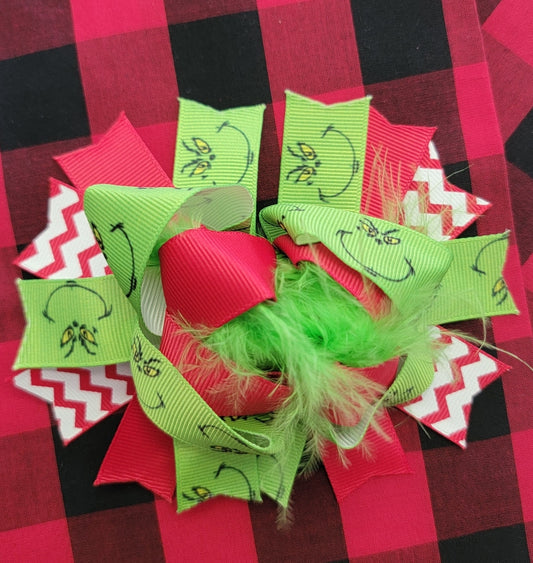 The Grinch Marabou Bow - Children's Accessories - In Store & Online