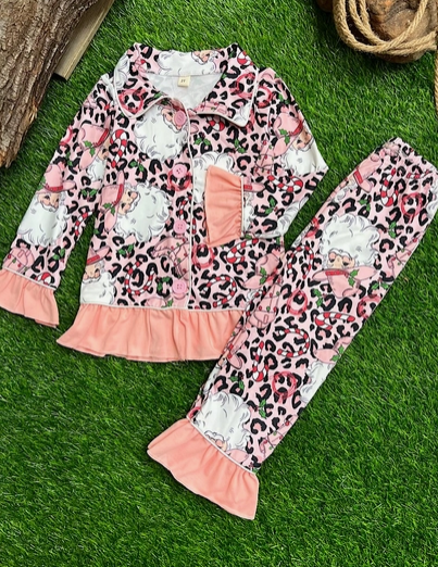 The Leopard Santa PJ Set - Girl's Collection - In Store & Online