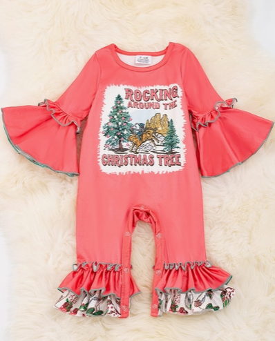 The Rockin' Around the Tree Romper - Baby Girl Collection - In Store & Online