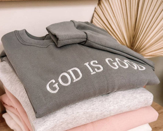 The God Is Good Graphic Sweatshirt - Women's Collection - Curvy Collection - In Store & Online