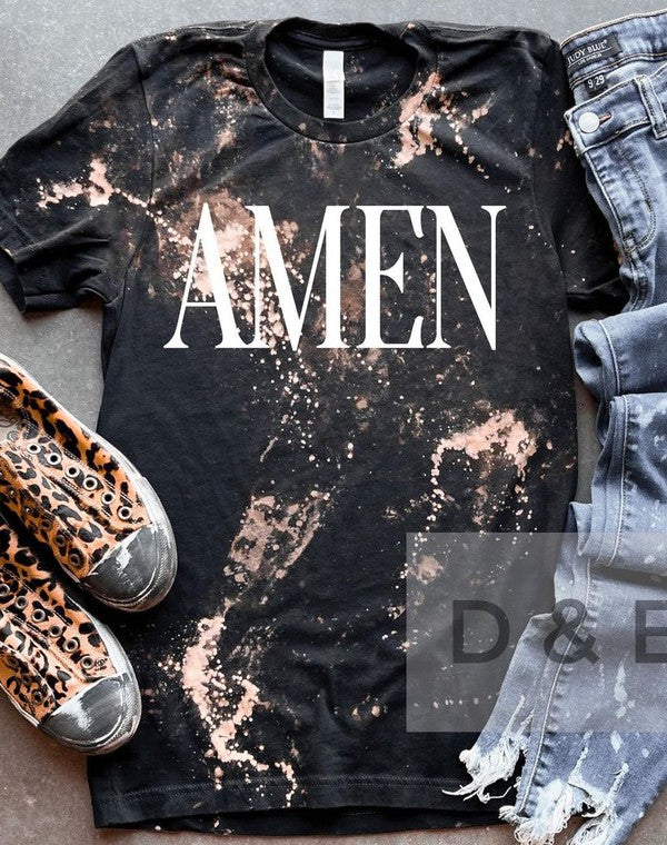 The Amen Bleached Graphic Tee - Women's Collection & Curvy Collection - Online Only