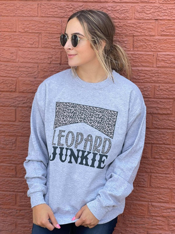 The Leopard Junkie Sweatshirt - Curvy Collection - Online Only