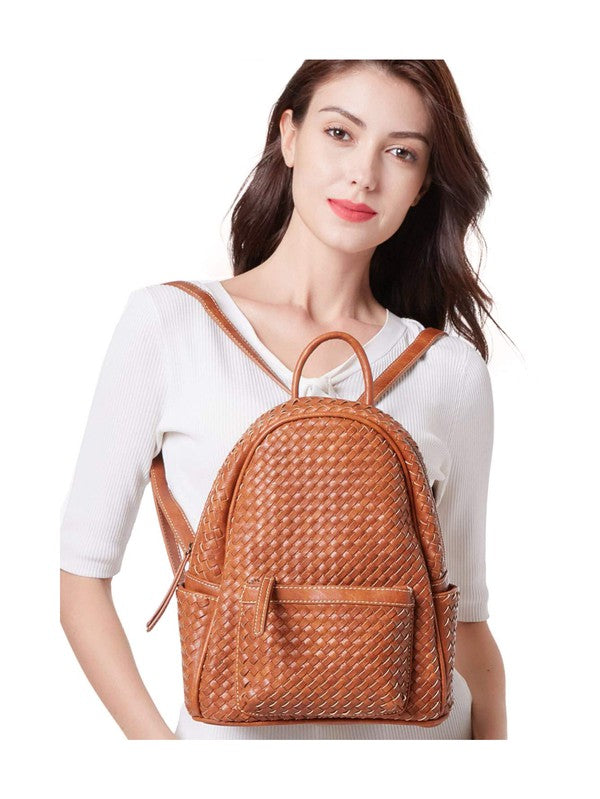 Buy Lavie Waffle Quilt PU Zipper Closure Women's Backpack (TAN, LARGE) at  Amazon.in