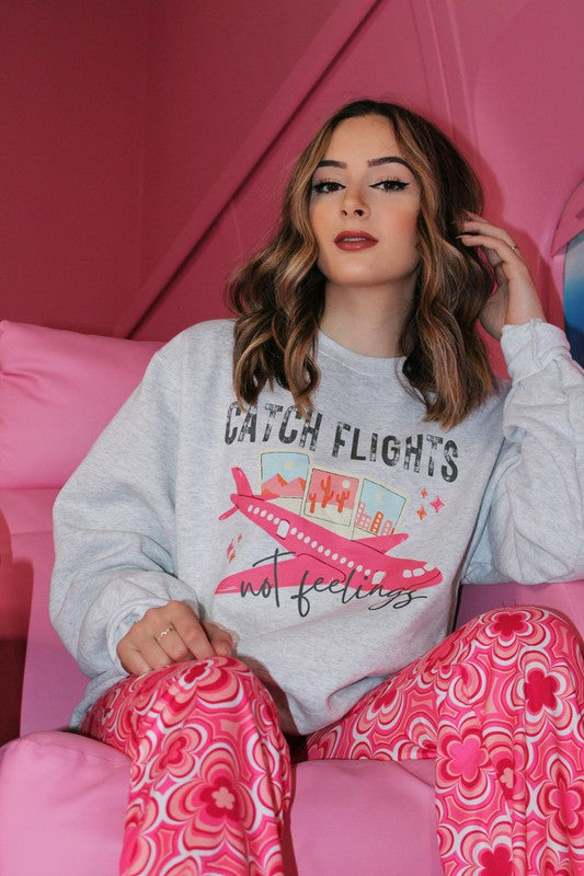 The Flights Not Feelings Sweatshirt - Curvy Collection - Online Only