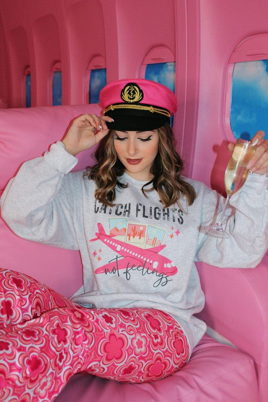 The Flights Not Feelings Sweatshirt - Curvy Collection - Online Only