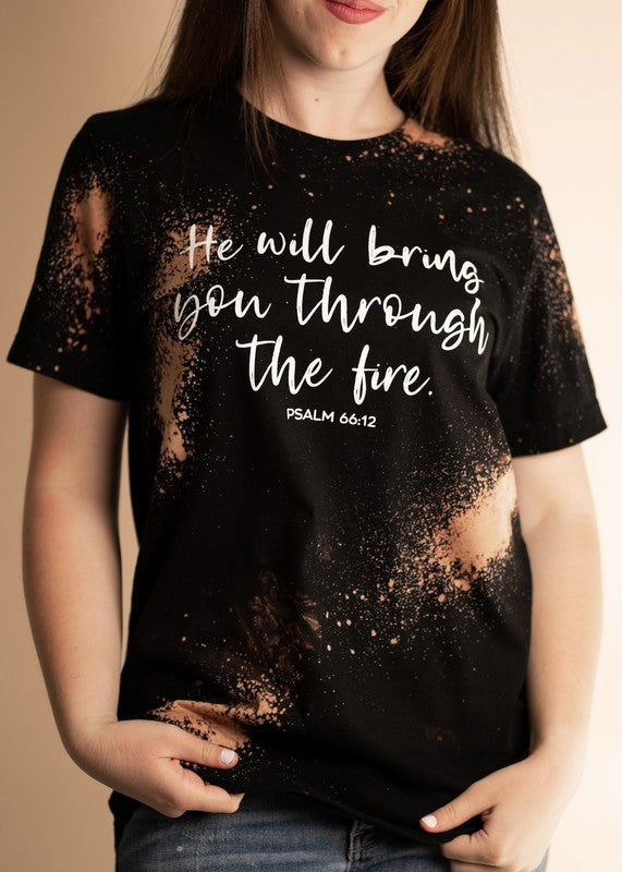 The Through the Fire Bleached Graphic Tee - Women's Collection & Curvy Collection - Online Only