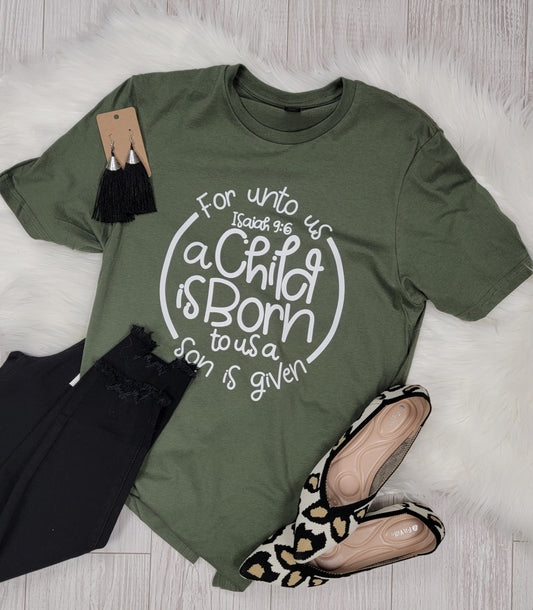 The A Child is Born Graphic - Women's Collection - Christmas - In Store & Online