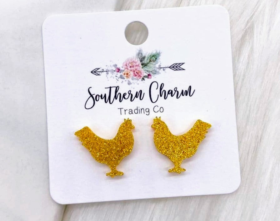 The Chicken Sparkle Earring - Women's Accessories